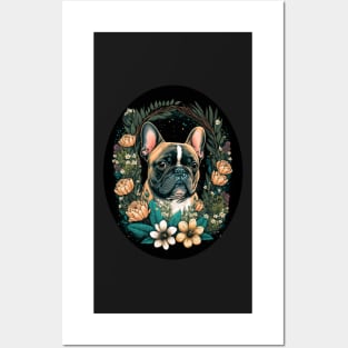 French Bulldog and Flowers Posters and Art